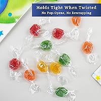 Vista 5 de FIESTA WRAPS Envoltorios transparentes de caramelos para caramelos (600 piezas de 2.5 x 3.5 pulgadas) - Envoltura de celofán transparente natural