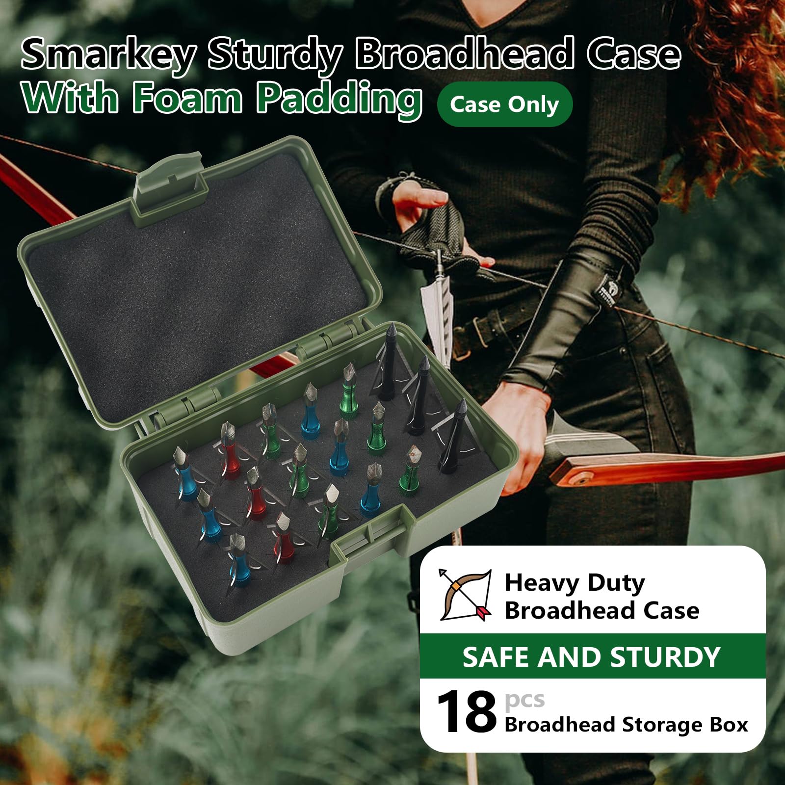 Snapklik.com : Smarkey Archery Broadhead Box Case Storage, Arrow Head ...
