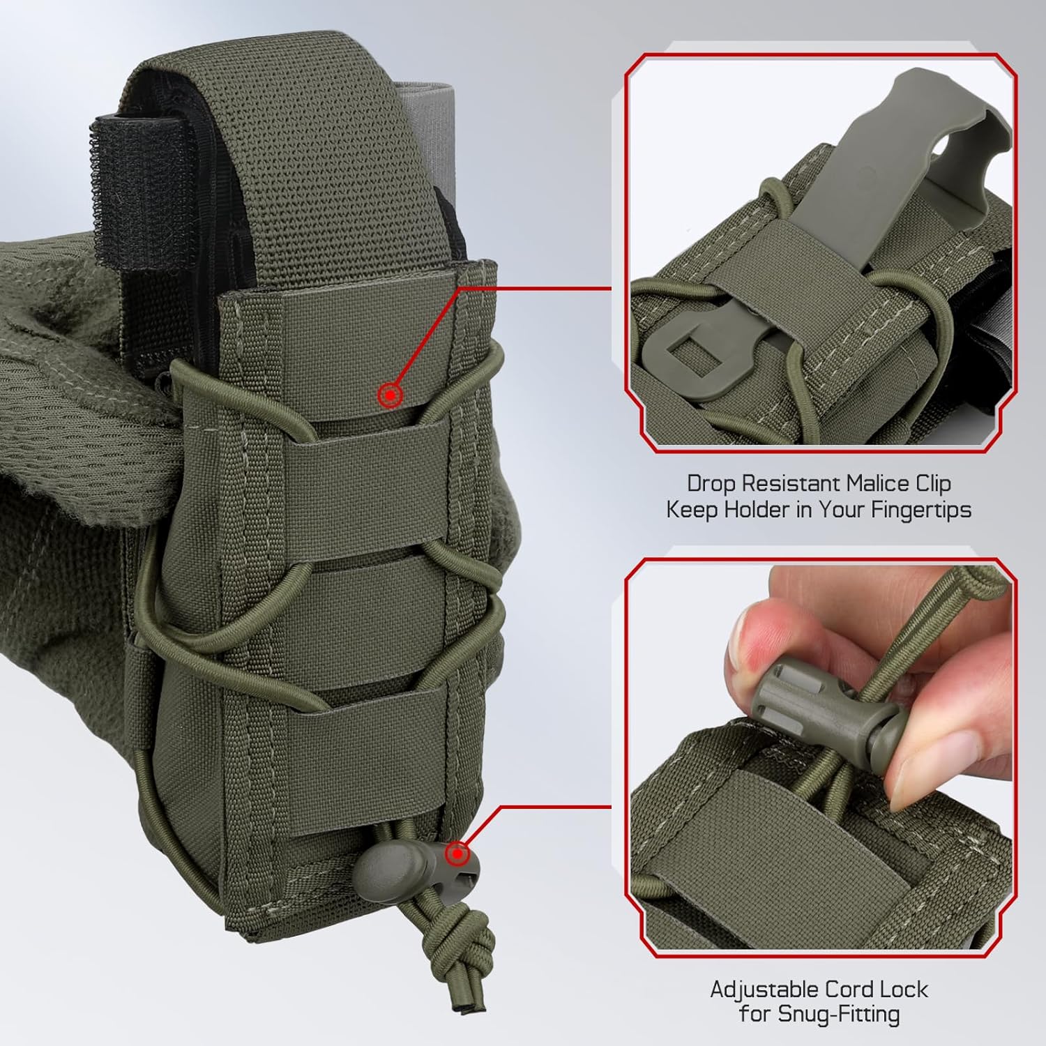 WYNEX Tactical First Aid Drop Dump Pouch, MOLLE Tourniquet Holder, Medical Trauma Roll Up Sub Abdominal Carrying Bag, IFAK TQ Holder Medical TQ Pouch Holster