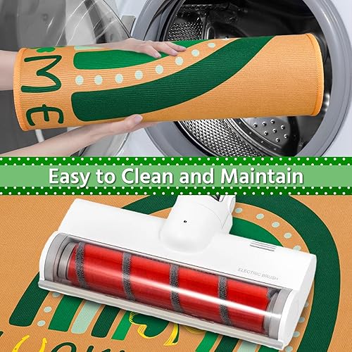 Miniatura 6 de Sweetsus Tapete para interiores y exteriores del Día de San Patricio, tapete para puerta delantera con parte trasera de goma antideslizante,