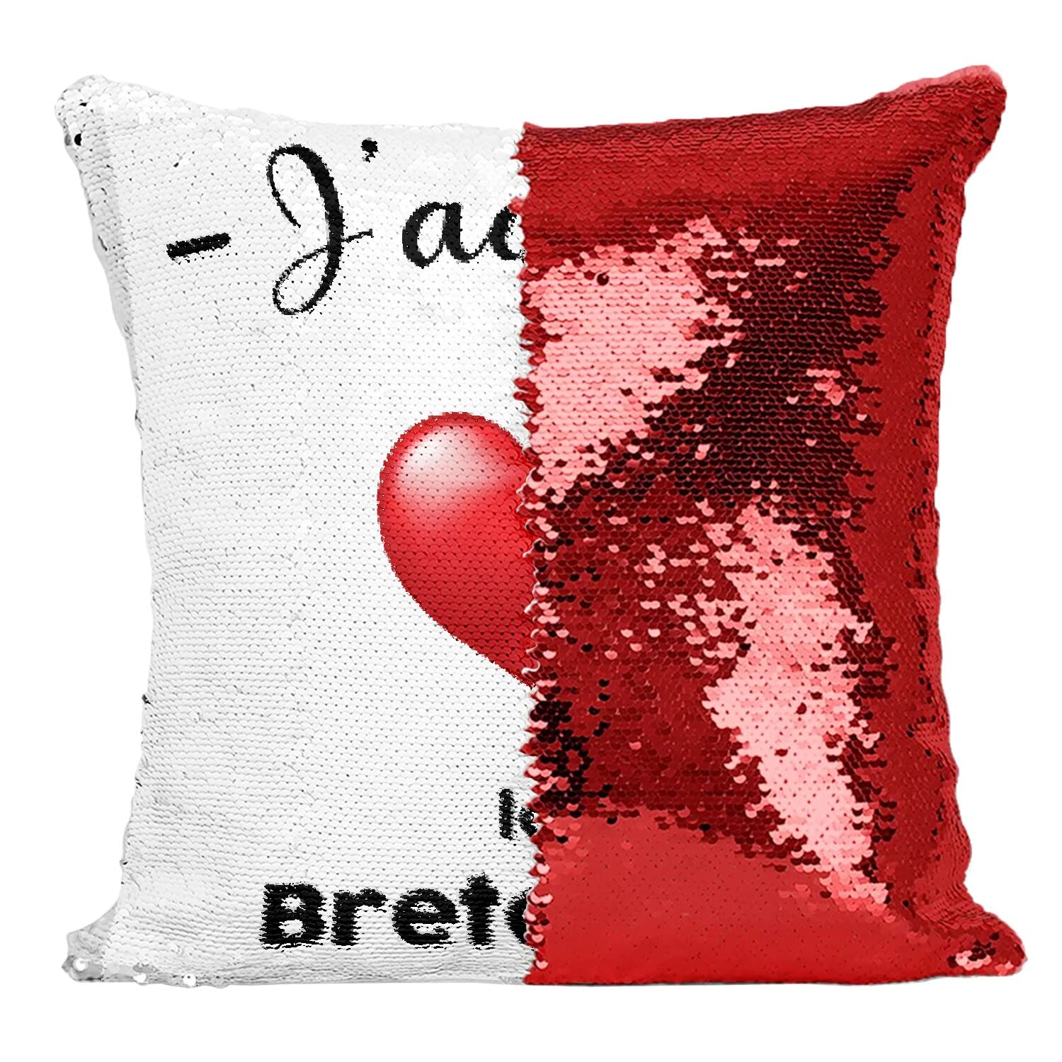 Coussin Sequin Paillettes Rouge Bretagne Rennes design haut de gamme
