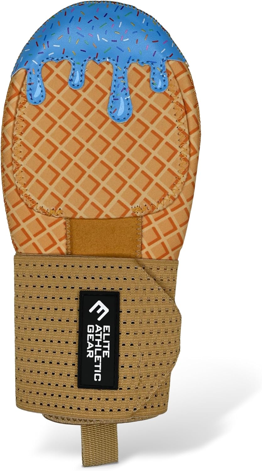 Sliding Mitt for Baseball & Softball - Youth & Adult - Multiple Designs (Blue Ice Cream, Youth)