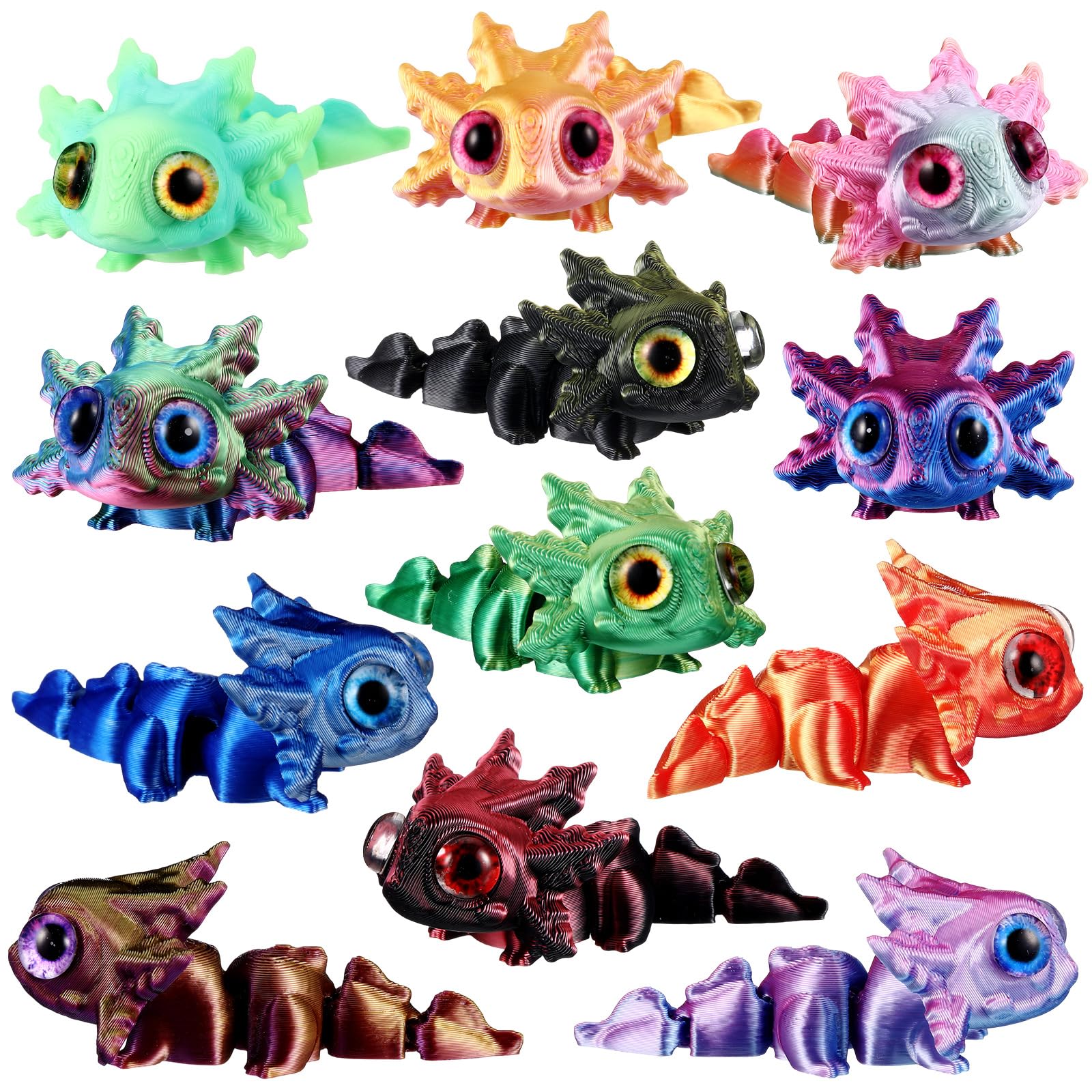 Amazon.com: Honoson 12 Pcs 3D Printed Animal Fidget 3D Mini Animal