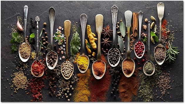 DuoBaorom Spice Pictures for Kitchen Wall Art Food Painting 34 Inches Long