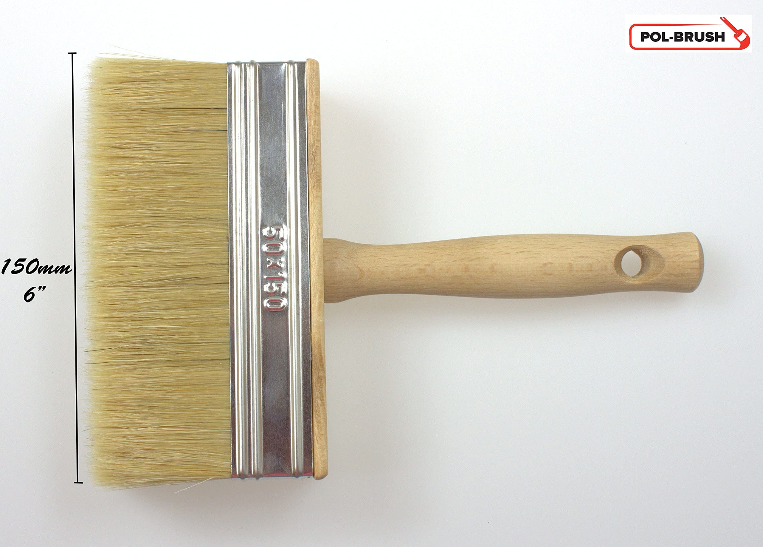 Cepillo de cerdas naturales para empapelado, pintura y vallas, Natural Bristle Hair, 50x150