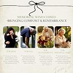 32" Wind Chimes Outdoor, Memorial Wind Chimes for Loss of Loved One, Deep Tone Sympathy Gift for Mom Dad