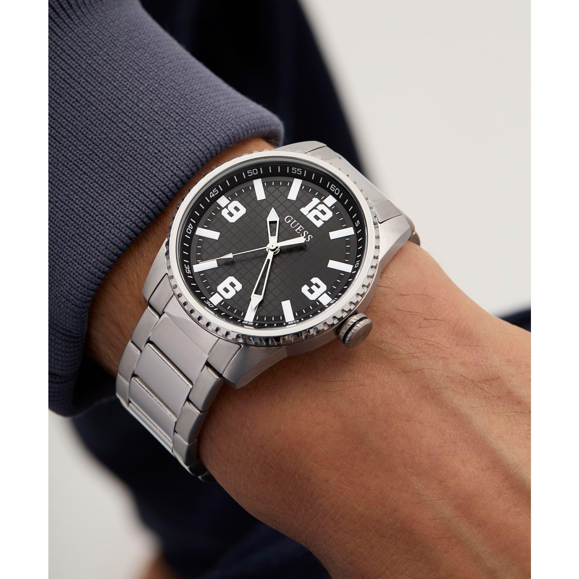 Guess Orologio Analogico al Quarzo Uomo con Cinturino in Acciaio Inossidabile GW0889G1