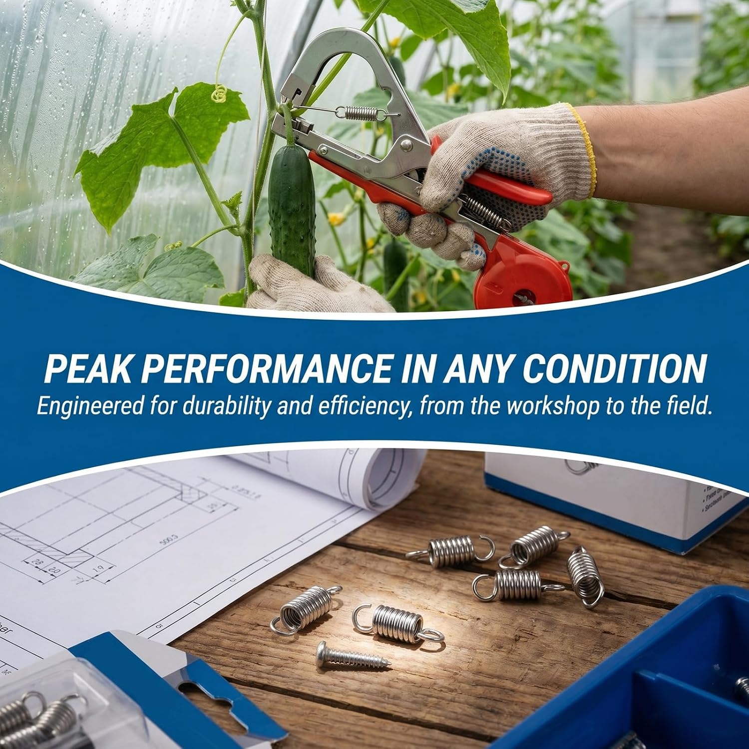 8pcs Mini Extension Hook Springs for Garden Plant Tying Tool Replacement, Metal Vine Tying Machine Springs with Stable Return Action for Greenhouse and Orchard Use image 3