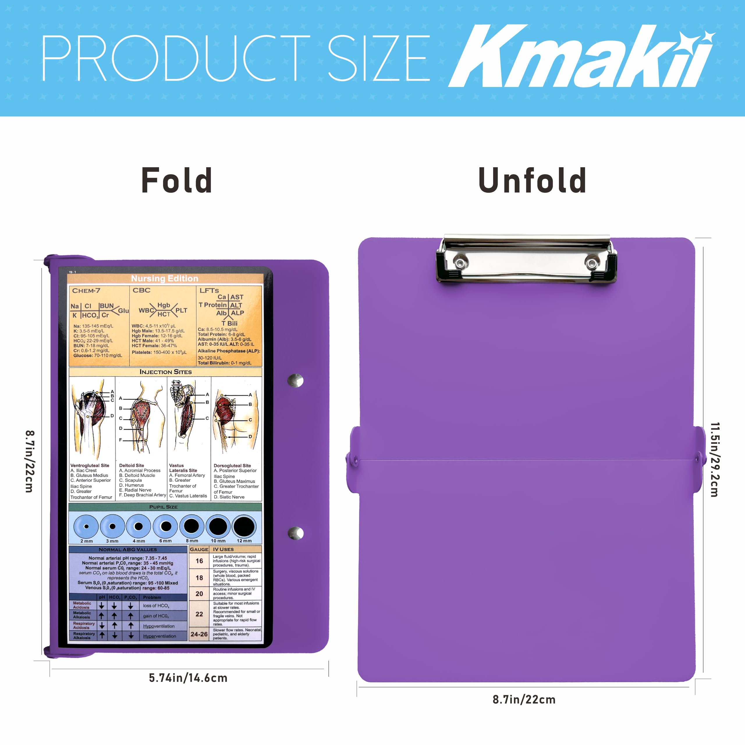 Foldable Clipboard Nursing Clipboard Lightweight Aluminum