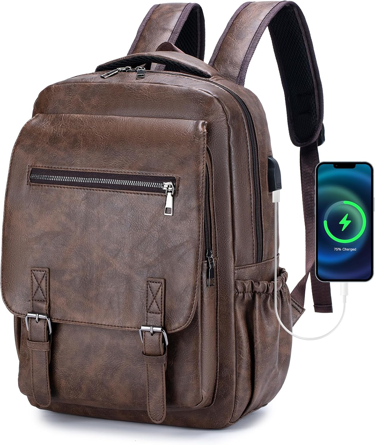 40x30x15cm British Airways Travel Backpack Underseat Cabin Bag Luggage Wizzair Waterproof Leather Travel Rucksack Cabin Size for Plane Hand Luggage 14 Inch Laptop Backpack for Womens, Mens