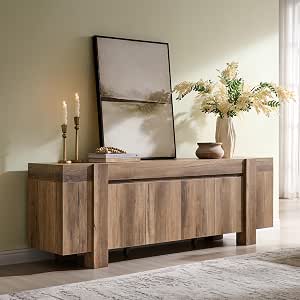 Amazon.com: OKD 70" Modern Farmhouse TV Stand for TVs up to 80 Inch ...