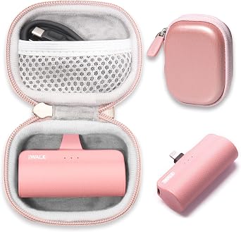 Case for mini Charger Compatible with iWALK Small USB-C Portable Charger, Anker Nano, JEJILL, LanLuk, Charmast, LENUTO, Swyop, VEGER, Feob, Taegila, YHO Rose Gold