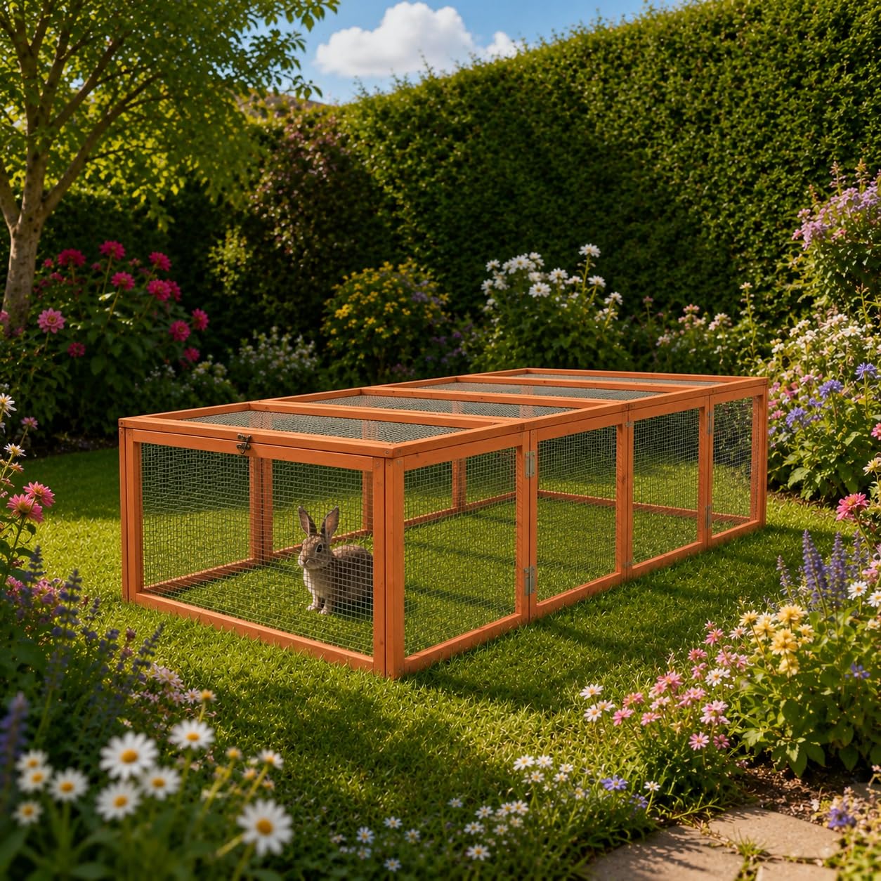 BUNNY BUSINESS Guinea Pig and Rabbit Run, 72-inch (6FT RUN RR2)