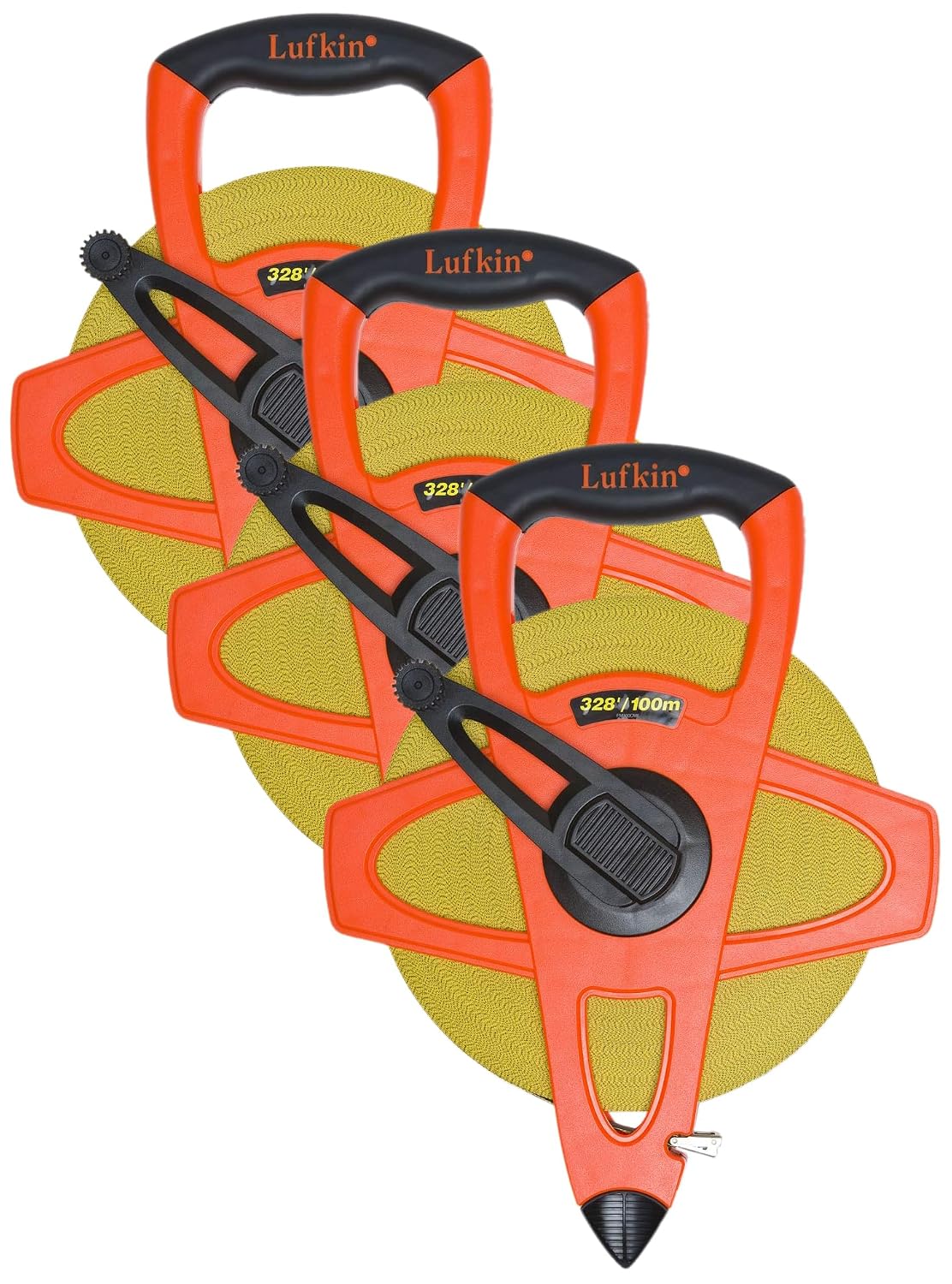 Crescent Lufkin 1/2" x 150' Hi-Viz Orange Engineer's Fiberglass Tape Measure - FE150D