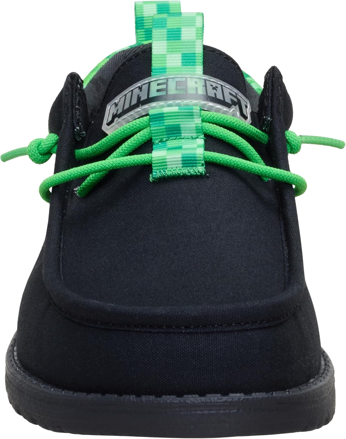 HEYDUDE Unisex Wally Funk Minecraft Creeper Slip On Loafer | Lightweight Blacklight Reactive Outsole Shoe
