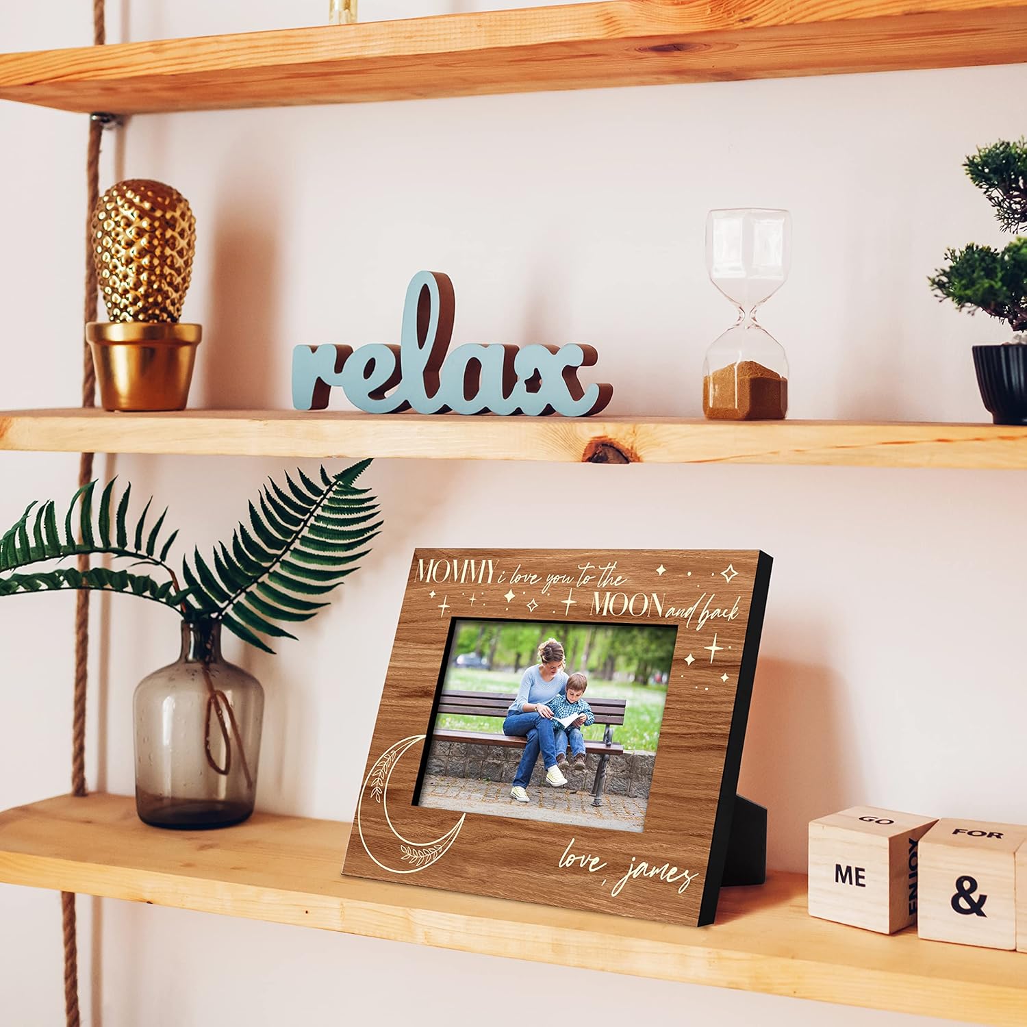 Mother's Day Gifts for Grandma, Personalized Grandchildren Picture Frame | 2 Sizes, 6 Colors, 2 Orientations | Grandparent Gifts from Grandkids - Birthday Gifts for Grandma - D4