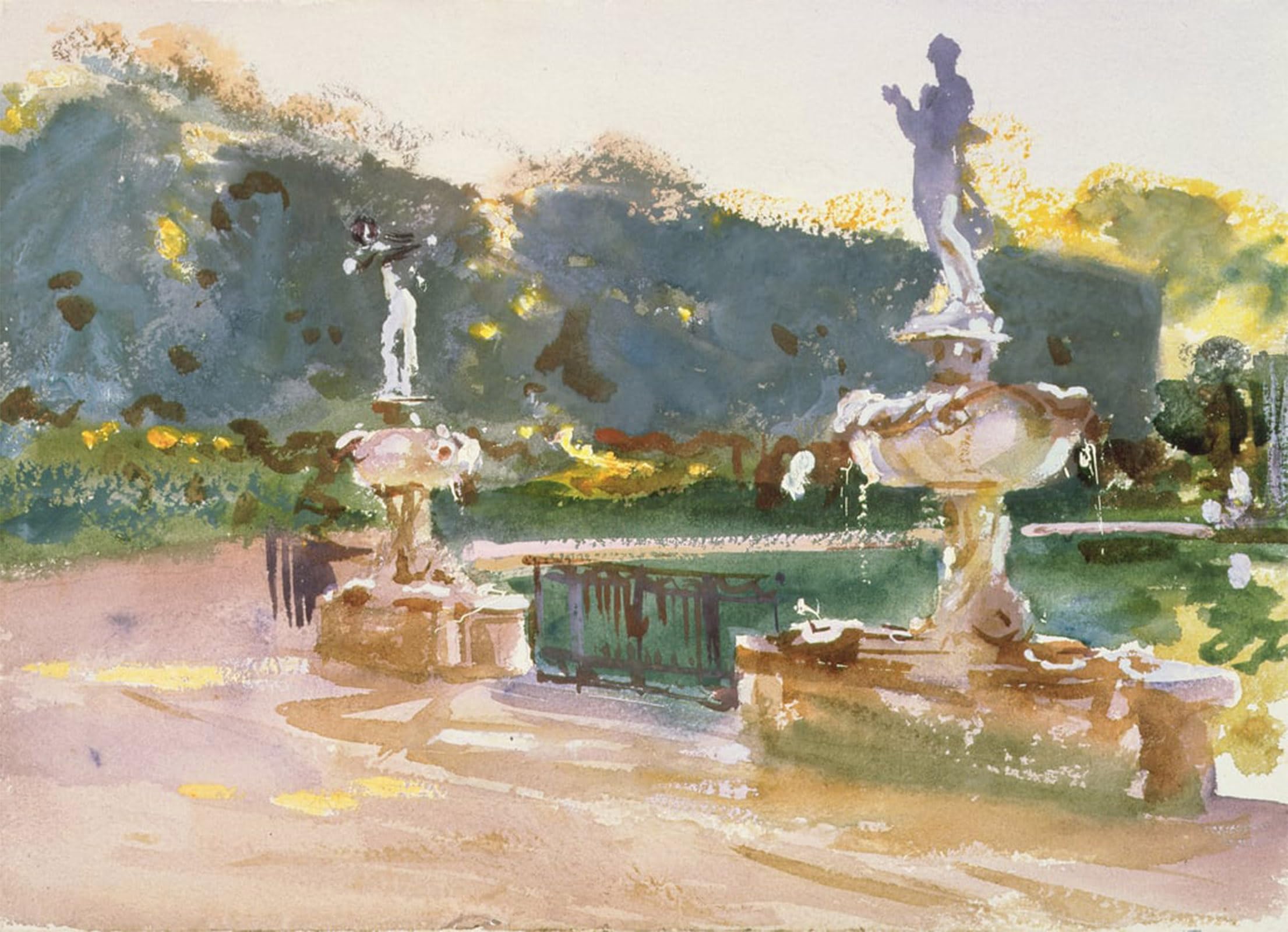 ARTXLXXBN Famous Print Painting Colorful Art Print Boboli Gardens by John Singer Sargent Canvas Art Decorations for Home Decor 60x90cm
