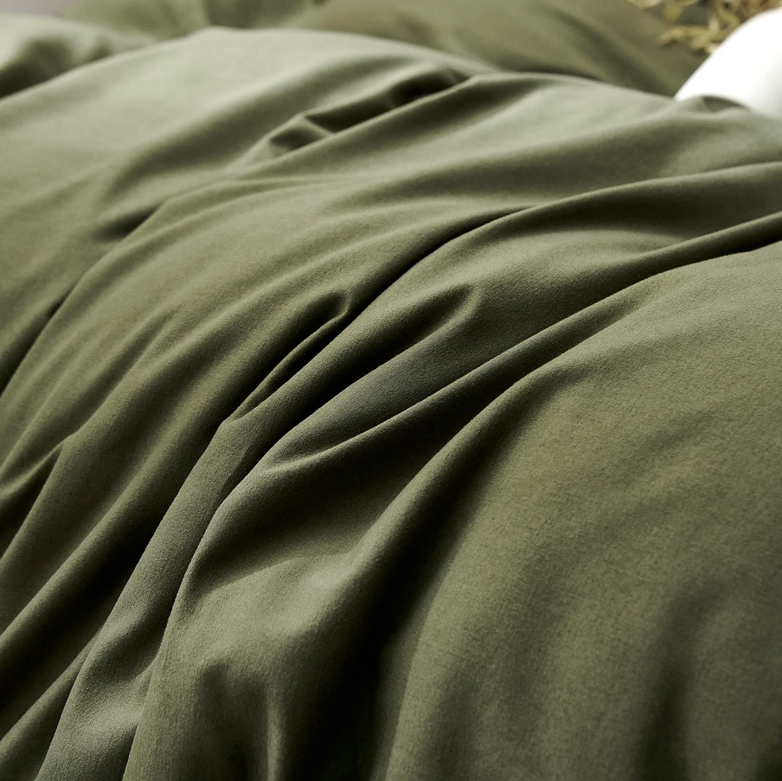 Damier Beddengoed, 200 x 200 cm, groen, olijfgroen, beige, effen