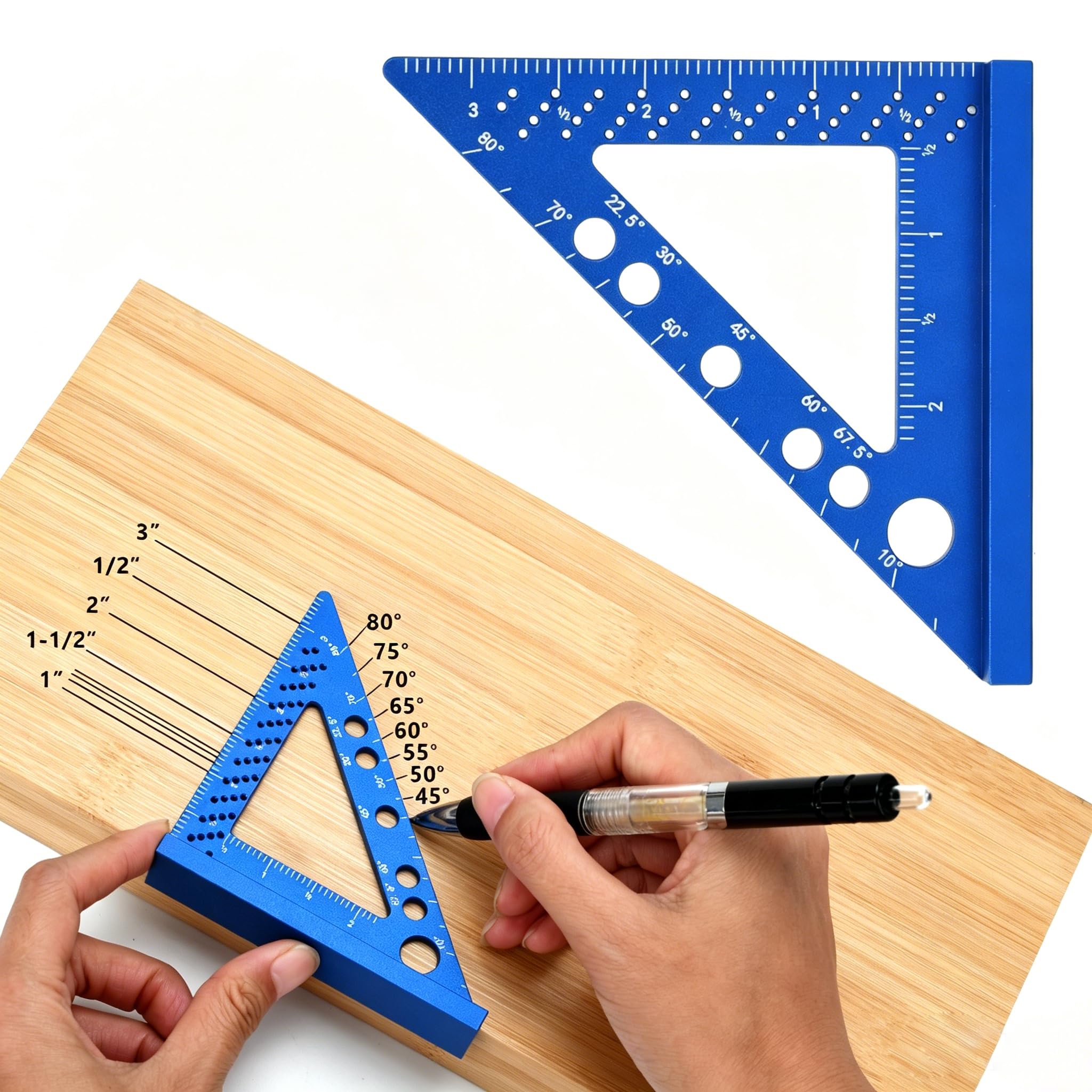 Aluminum Square Ruler - Precision Carpentry Tool -8 Aluminum Square Ruler - Precision Carpentry Tool -8