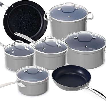 Nuwave 12pc Forged Lightweight Cookware Set, PFAS Free, Induction-Ready