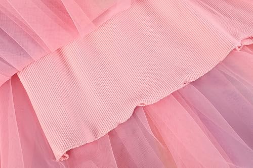 Vista 6 de GSVIBK Vestido de tutú para niñas y bebés, vestido de tul de manga larga, vestido de fiesta de princesa