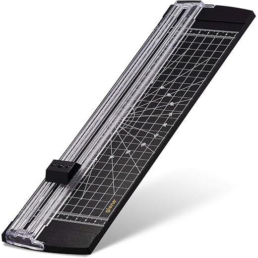 Glone 12 inch Paper Trimmer, A4 Size Paper Cutter with Automatic Security Safeguard for Coupon, Craft Paper and Photos (black)