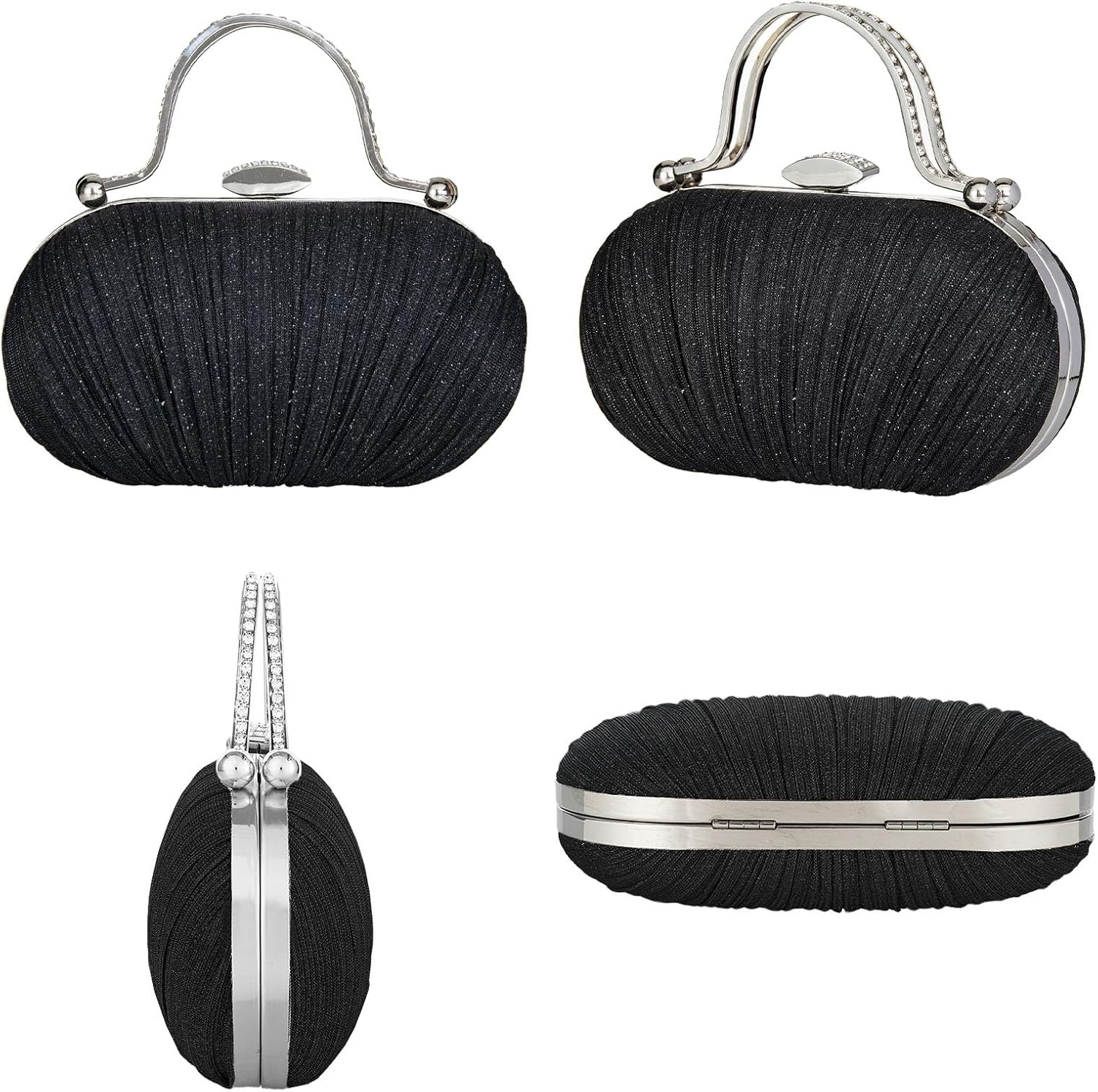 jessie Evening Bags and Clutches, Women's Evening Handbags Rhinestone Cocktail Prom Formal Clutch Purses for Women Wedding | Rhinestone, Cocktail, Prom, Formal, Wedding - Image 6