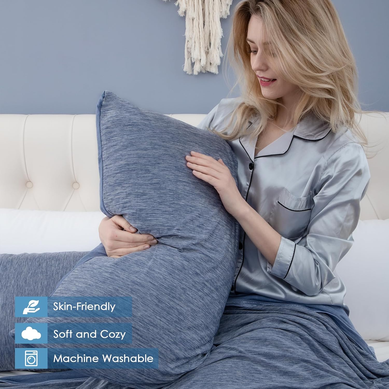 CHOSHOME 1 Pack Cooling Comforter 96" X 102" and 2 Pack Cooling Pillow Cases 20" X 36", Bundle