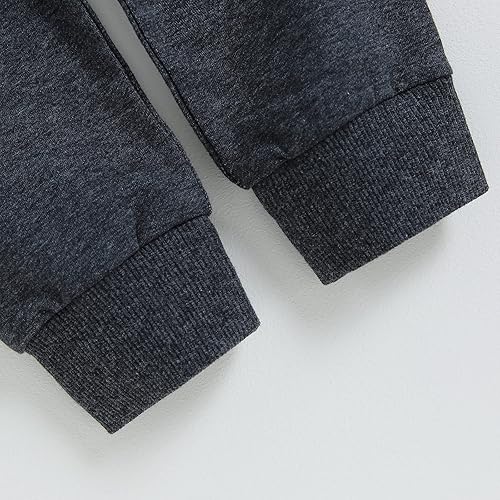 Vista 5 de Hnyenmcko Conjunto de 2 piezas de sudadera de manga larga con letras de calabaza para bebé niño, conjunto de 2 piezas, ropa de otoño