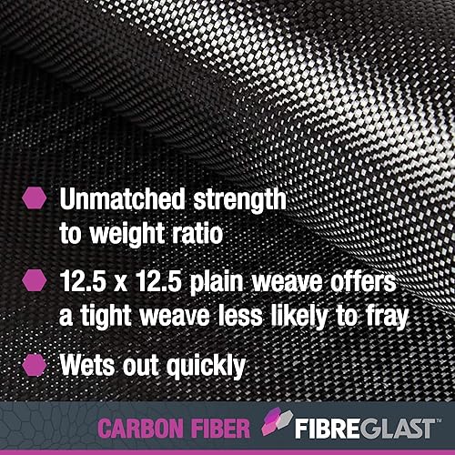 Miniatura 3 de Fibre Glast Tapete de tela de fibra de carbono, tela de grafito aerodinámico ligero de alta resistencia para automóviles, aeroespaciales,