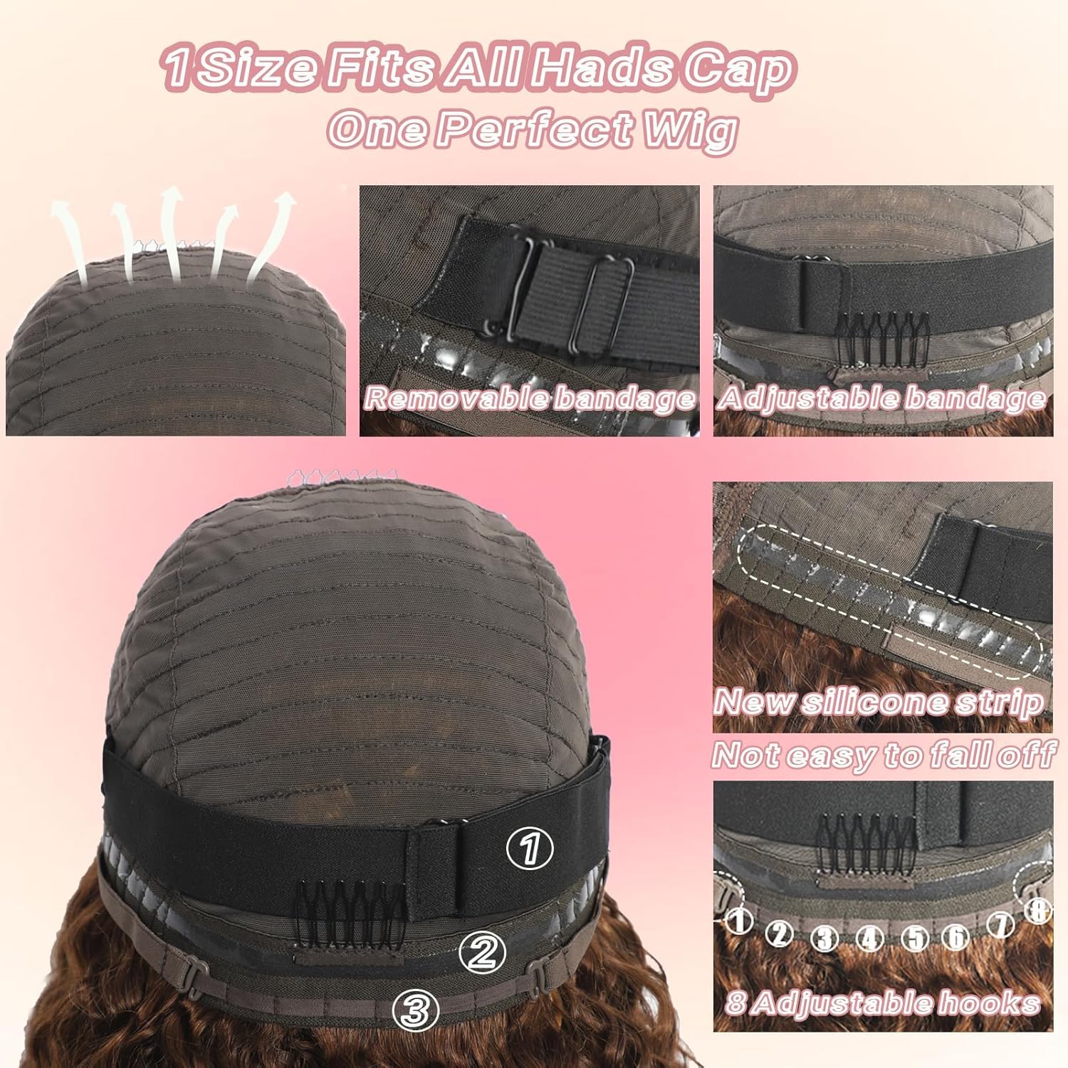 Closure Bob Wig Human Hair Chocolate Brown Glueless Wigs Human Hair Pre Plucked Pre Cut Short Glueless Wig Middle Part Curly Bob Wig Water Wave Lace Frontal Wigs Human Hair For Black Women 14Inch