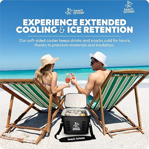 Miniatura 8 de Beach Breeze Lonchera térmica de alta calidad para 24 latas, hielera de camping y hielo  perfecta para coche, playa, viajes y golf  enfriador