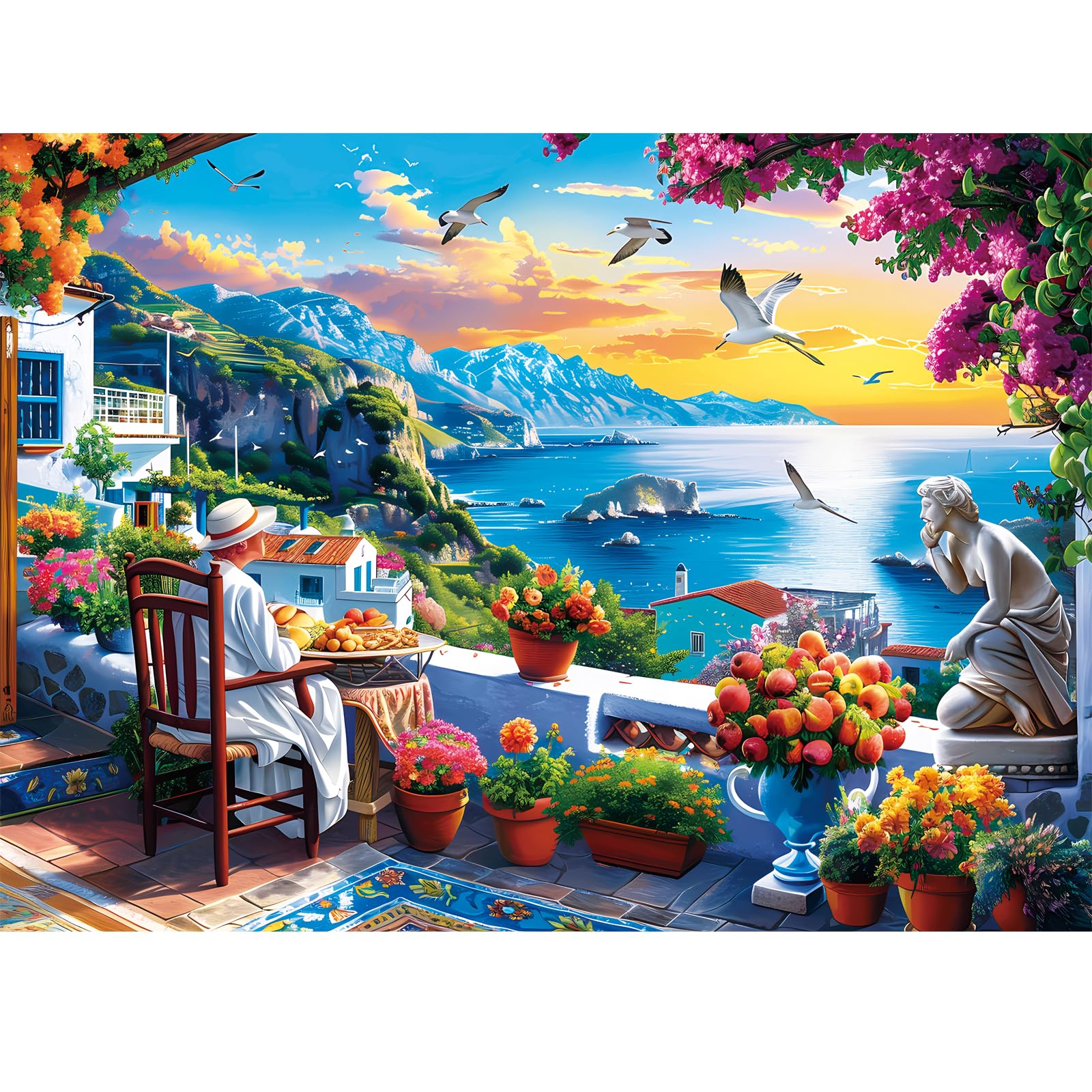 Amazon.com: 500 Piece Puzzles for Adults, seafront Jigsaw Puzzle