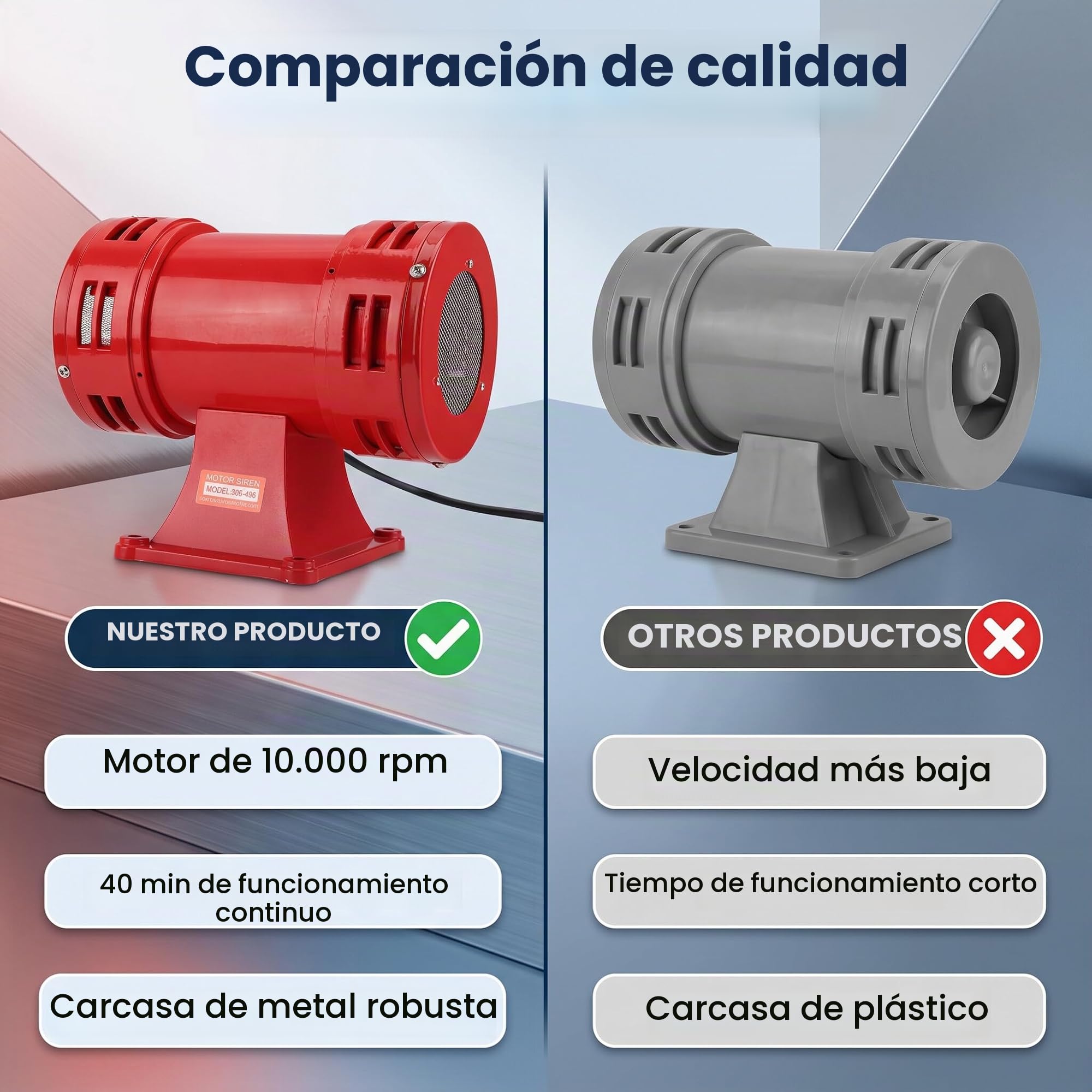 Sirena eléctrica de 150 dB, motor eléctrico, para fábricas de aeropuertos, minas, forestales, granjas