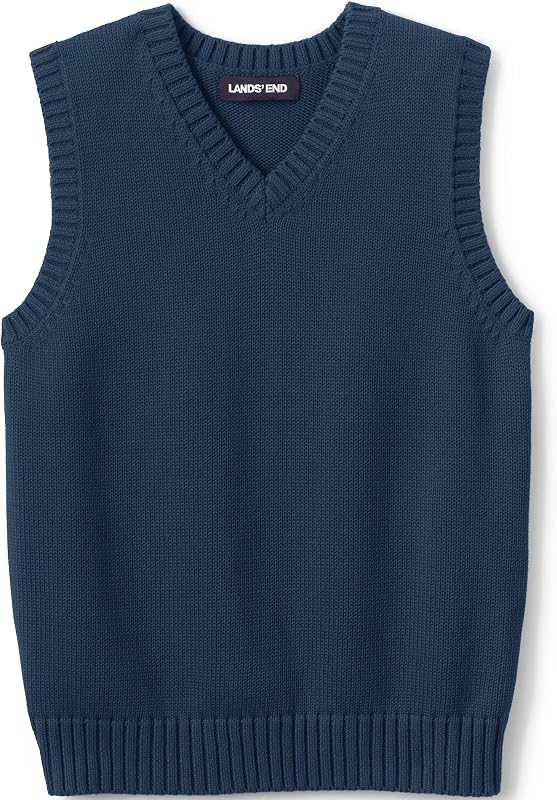Lands' End School Uniform - Chaleco tipo suéter modal de algodón para niños