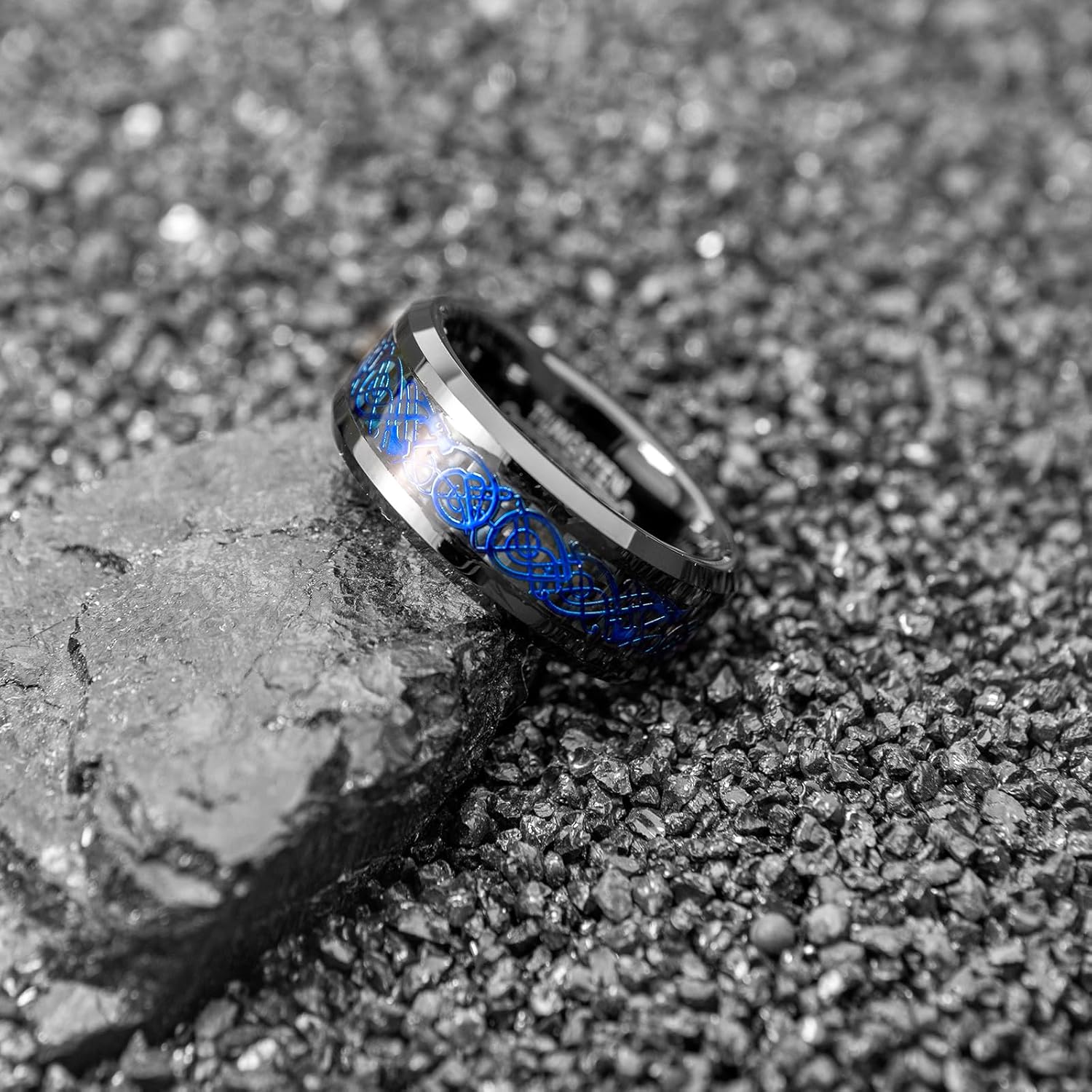 6mm 8mm Silver/14K Gold/Black Tungsten Carbide Men's Fashion Wedding Ring Suitable for Daily Wear Sizes 7 to 13 - Image 3