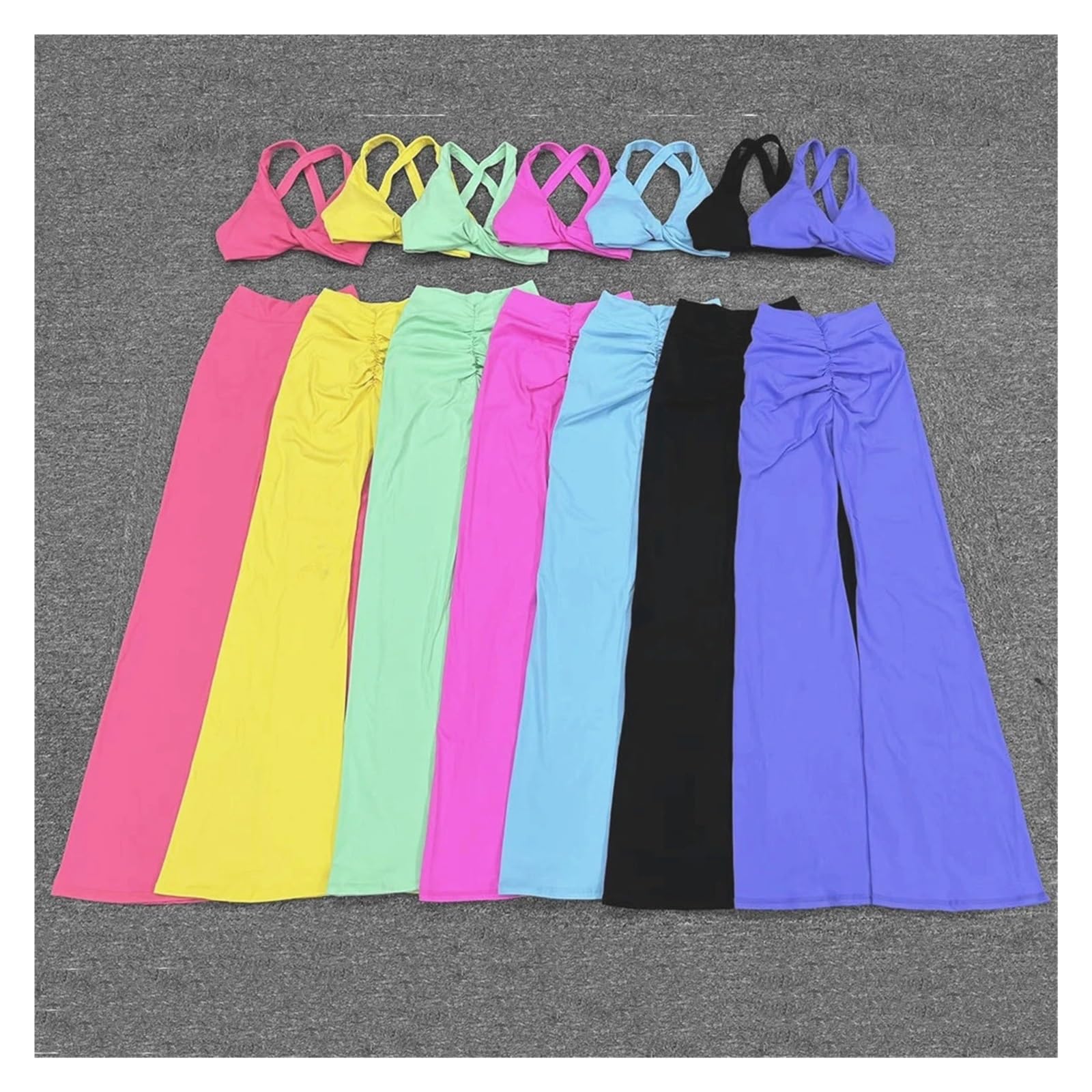 Leggings con Forma De V, Pantalones Yoga For Mujer, Cintura Alta Y Pierna Ancha para Yoga Fitness