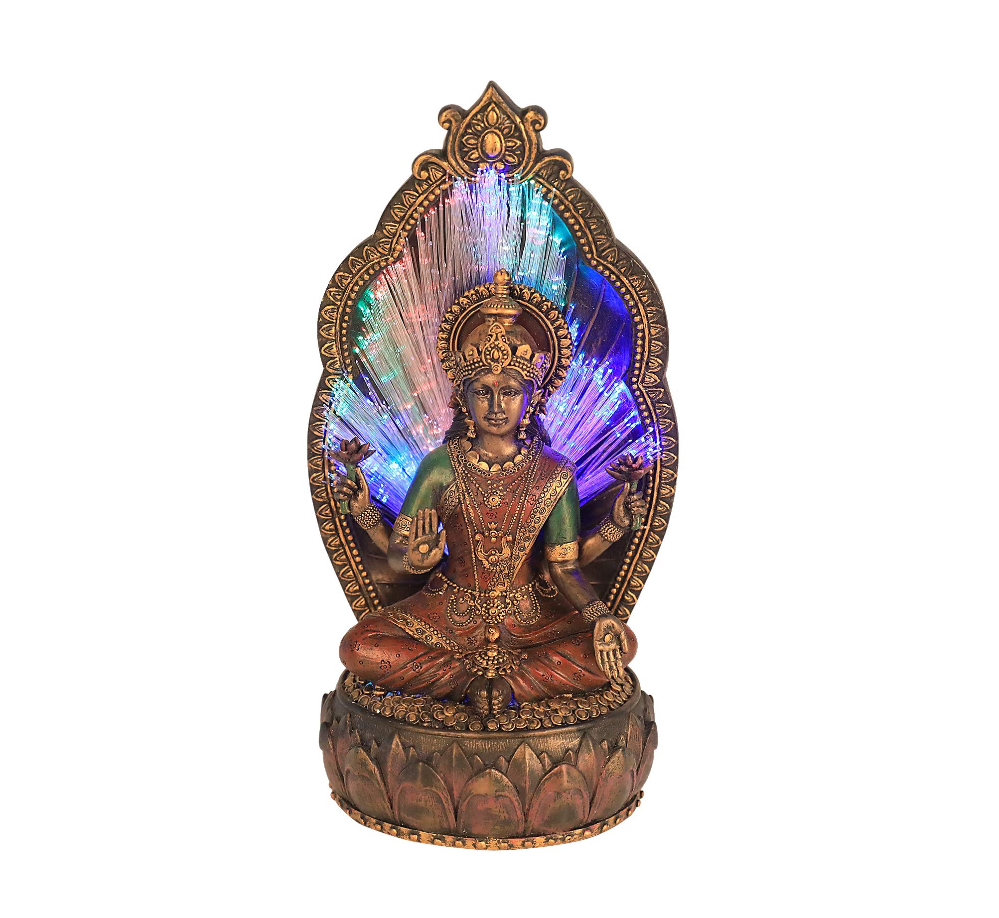 Statue Lakshmi en fibre optique lumineuse pour decoration maison