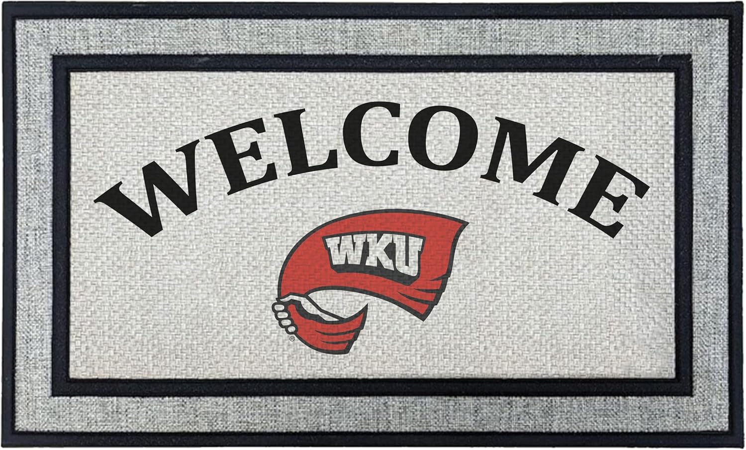 KH Sports Fan 18x30 Gray Western Kentucky Hilltoppers Welcome Doormat NCAA Rug