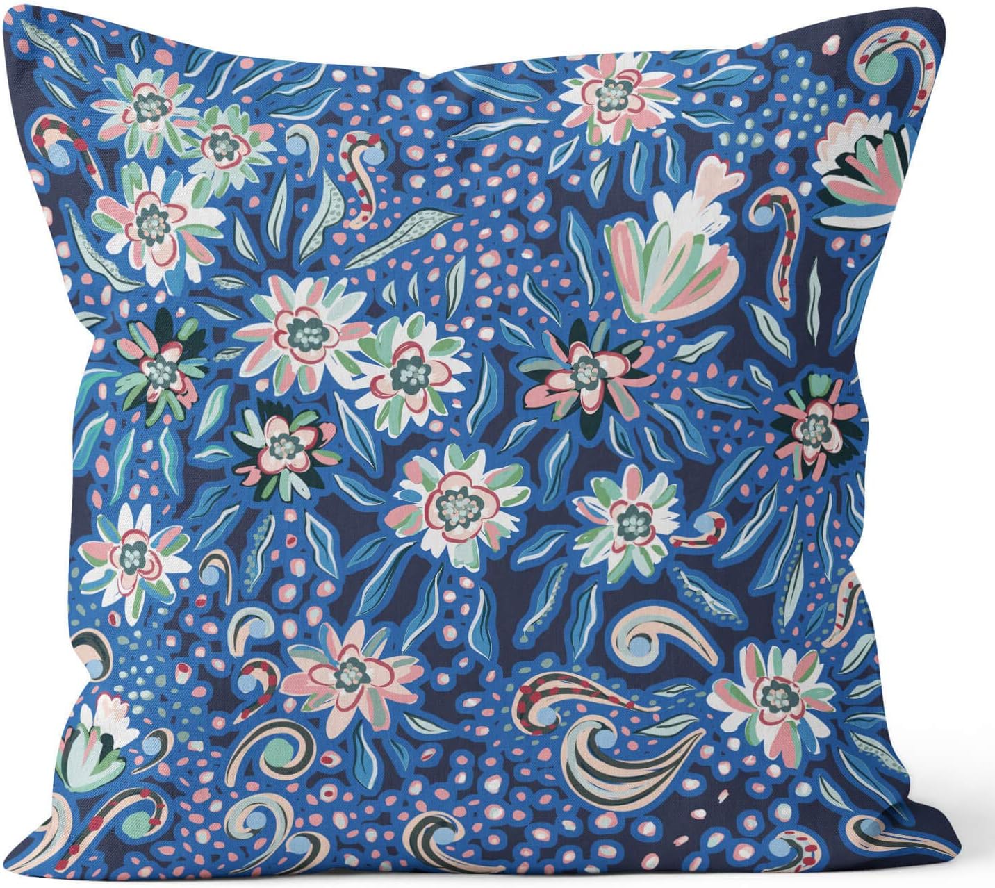 WELOVECUSHIONS Indian Dreams (Blue) - Funky Art Cushion - Bellissima - House Of Turnowsky Pillows