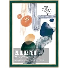 Suede 20x28 Frame - Single Frame, Elegant Green 20 x 28 Poster Frame, 20x28 Picture Frame for Artwork, Puzzles, Photos, and Movie Posters