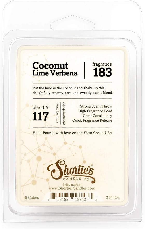 Shortie's Candle Company Coconut Lime Verbena Wax Melts