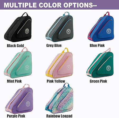 Miniatura 3 de Bolsa de patinaje para llevar patines de hielo, patines en línea, patines y patines cuádruples tanto para niños como para adultos