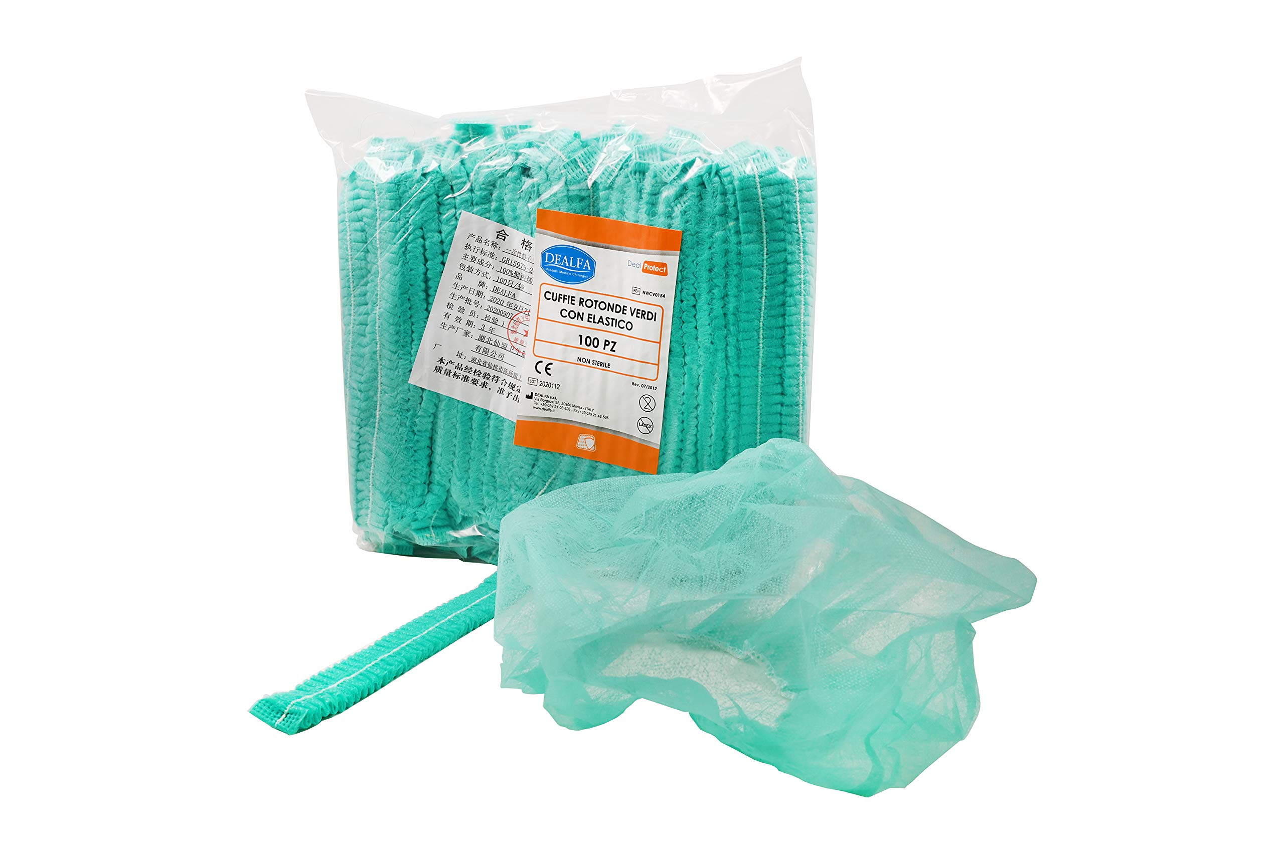 TNT, 100 sztuk, oddychające, miękkie, hipoalergiczne, jednorazowe, zielone, 100 szt, biały