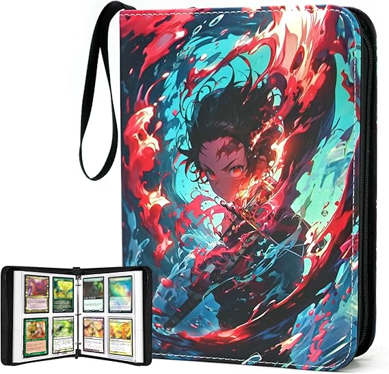 400 Pockets Card Binder for Anime Cards-Portable Waterproof One Piece Cards Storage Book with Removable Sleeves
