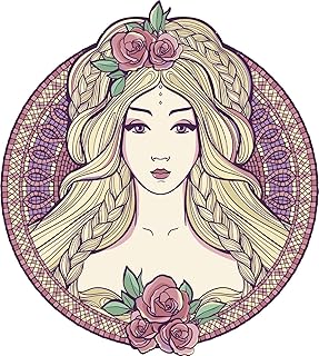 EW Designs Pretty Asian Woman Tile Mosaic Cartoon Icon Vinyl Decal Bumpe...