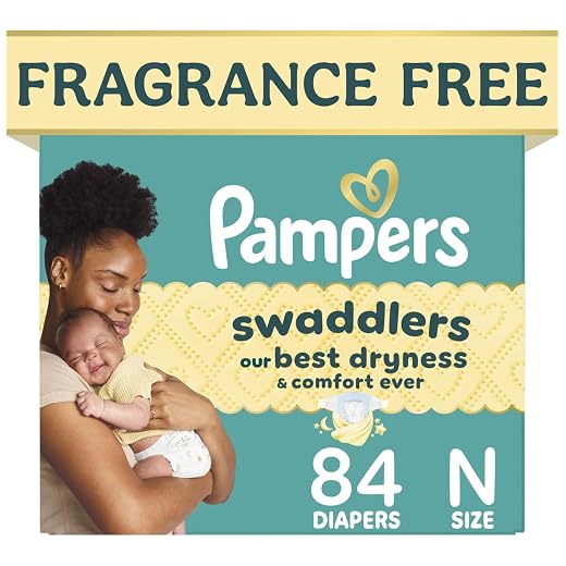 Swaddlers Newborn Diapers, Size Newborn (up to 10 lbs), 84 Count, Fragrance Free, Hypoallergenic, Absorbent, Pediatrician Recommended, Skin Safe