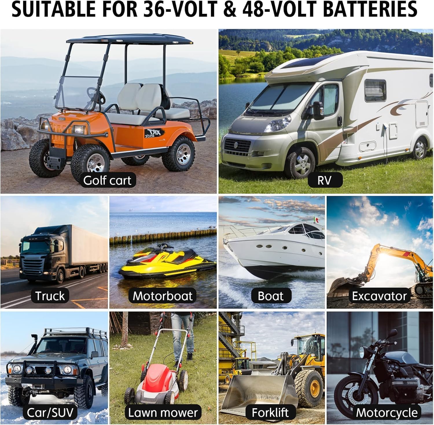 Cargador de batería para carrito de golf de 48 V (kit RXV)