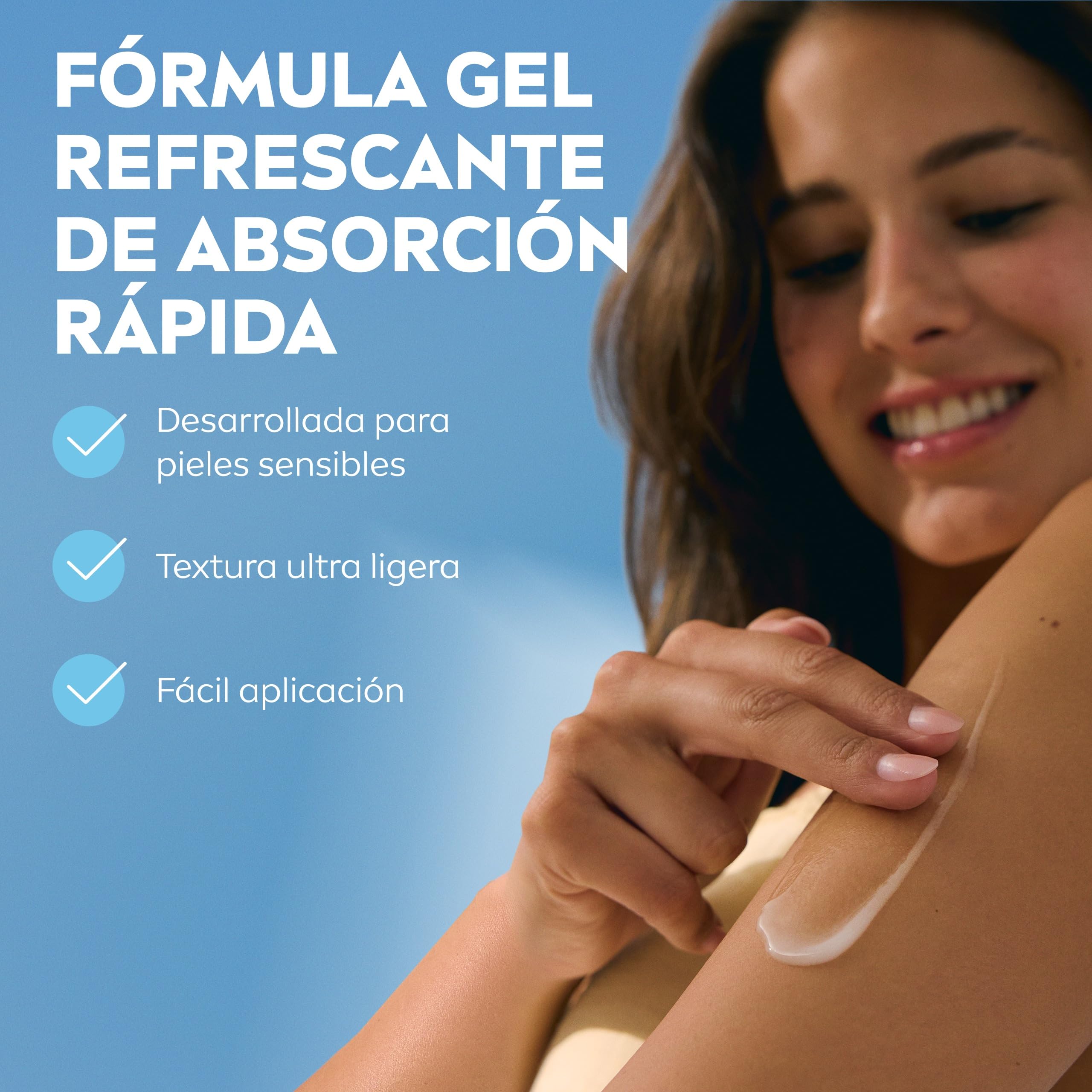 NIVEA SUN After Sun Sensitive Gel-Crema (1 x 150 ml), crema calmante con aloe vera, crema hidratante para piel sensible y con alergia al sol