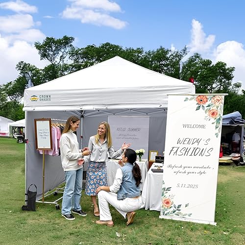 Miniatura 79 de CROWN SHADES Tienda de campaña desplegable con toldo instantáneo comercial de 10 x 10 pulgadas con bloqueo central